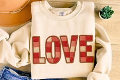 Love Valentine Patchwork PNG, Valentine's Day PNG, Xoxo PNG Product Image 3