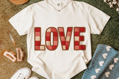 Love Valentine Patchwork PNG, Valentine's Day PNG, Xoxo PNG Product Image 4