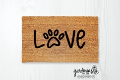Love Paw Print SVG, Dog Mom Design, Cat Mom Clip Art Product Image 2
