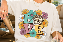 Love Paw Print Floral PNG Design Product Image 3