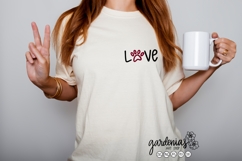Love Paw Print SVG, Dog Mom Design, Cat Mom Clip Art Product Image 4
