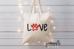 Love Paw Print SVG, Dog Mom Design, Cat Mom Clip Art Product Image 5
