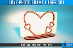 Love Photo Frame Laser Cut SVG Design| Wooden Love Frame SVG Product Image 1