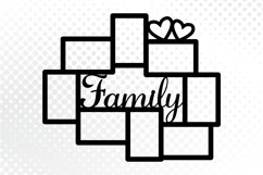 Family Photoframe for Laser Cut, Valentines Photoframe SVG Product Image 3