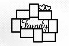 Family Photoframe for Laser Cut, Valentines Photoframe SVG Product Image 3