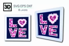 3D VALENTINES LOVE SVG Product Image 2