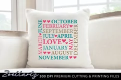 Love Months of the Year Subway SVG Cut file Farmhouse Sign Product Image 2