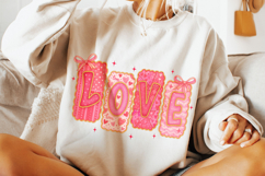 Love Glitter Valentine's Day PNG, Be Mine, Xoxo, Coquette Product Image 2