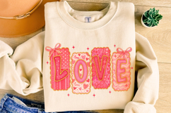 Love Glitter Valentine's Day PNG, Be Mine, Xoxo, Coquette Product Image 3