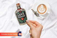Love Poison Bottle Sticker, Romantic Potion Sticker Product Image 1