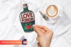 Love Poison Bottle Sticker, Romantic Potion Sticker Product Image 1