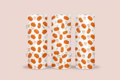 Love Heart pumpkin autumn skinny tumbler sublimation wrap with high resolution 300 DPI and transparant background perfect for 20oz and 30oz skinny tumbler