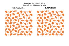 Love Heart pumpkin autumn skinny tumbler sublimation wrap with high resolution 300 DPI and transparant background perfect for 20oz and 30oz skinny tumbler