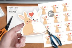 Sticker Love Rabbit Product Image 1