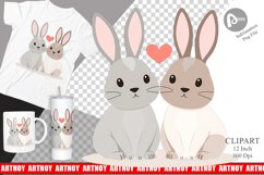 Clipart Love Rabbit Product Image 1