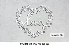 Love SVG| Valentine Floral Heart SVG| Love Heart Laser Cut
