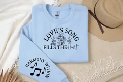 Love's Song Fills the Heart Sleeve SVG Product Image 2