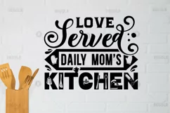 Love served daily moms SVG, Cutting Board SVG Design Product Image 2