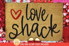 Valentine's Day Quote on Doormat Mockup 