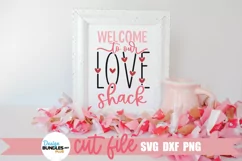 Cute Valentine SVG shown on a wood sign