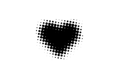 Love shape halftone element decoration clipart Product Image 1