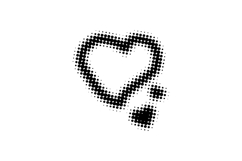 Love shape halftone element decoration vector Product Image 1