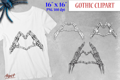 Skeleton hand clipart, love sign, dtf designs Product Image 1