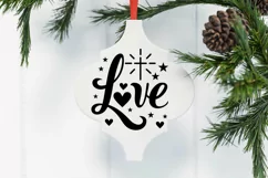 Love SVG Sign, Cross, Hearts - Christmas Ornament SVG Product Image 4