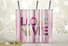 love sloth Valentines day tumbler wrap design png Product Image 1