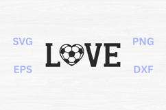Soccer Love Heart SVG Product Image 1