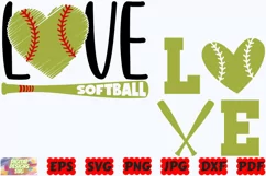 Love Softball SVG | Softball SVG | Sport SVG | Softball Mom Product Image 2