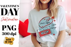 Valentine Day sublimation.Mix tape love songs audio cassette Product Image 2