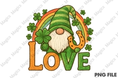Love St Patrick's Day Shamrock Png Product Image 1