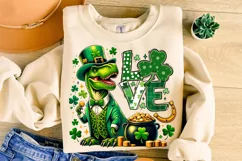 St Patricks Day Dinosaur PNG, St Patrick's Day PNG, T-Rex Product Image 3