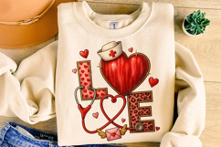 Love Nurse Valentine's Day PNG, Nurse Mom PNG, Xoxo PNG Product Image 3