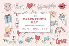 Valentine's day stickers EPS | PNG | JPG Product Image 1