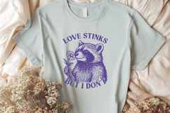 Love Stinks But I Don’t SVG | Funny Raccoon PNG Product Image 3
