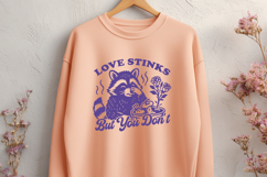Love Stinks But You Don’t SVG PNG, Funny Raccoon Valentine Product Image 2