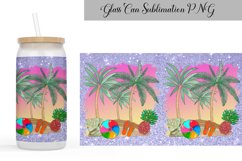 Glass Can Sublimation Summer| 16 oz Libbey Glass Can Product Image 5