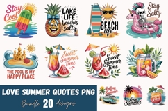 Love Summer Quotes Sublimation Bundle Product Image 1