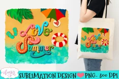 Summer beach design for tote bags sublimation 