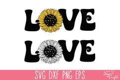 LOVE Sunflower SVG Quote Product Image 1