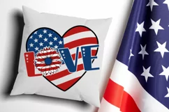 Love SVG, Independence Day SVG, Patriotic SVG, USA Flag SVG Product Image 3