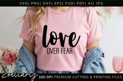 Love Over Fear Christian Quote SVG Jesus Faith T-shirt Mug Product Image 6