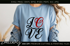 Valentine's Day SVG Love Hearts Couple T-shirt Mug Designs Product Image 2