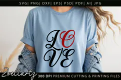 Valentine's Day SVG Love Hearts Couple T-shirt Mug Designs Product Image 2