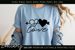 Valentine's Day SVG PNG EPS DXF Love Heart SVG for Cricut Product Image 1