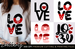 Love SVG PNG Cut Files Valentine's Day T-shirt Mug Designs Product Image 1