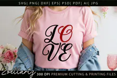 Valentine's Day SVG Love Hearts Couple T-shirt Mug Designs Product Image 3