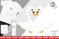 Clipart Love Swans Product Image 1